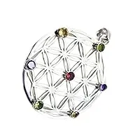jewelryonclick pendentifs de colliers multi pierre véritables rondes pour la fabrication de bijoux argent charms À la main