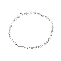 orovi - bracelet femme - or blanc 375/1000 (9 cts) - diamant - taille brillant - 0,78 cts - 18 cm
