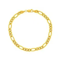 avenuedubijou bracelet maille alternée 1/3 or jaune 750/1000