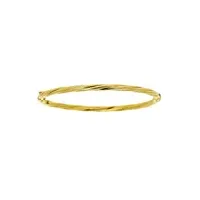 bracelet esclave torsadé satiné or 750/1000