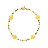 avenuedubijou bracelet satiné jaseron or jaune 750/1000
