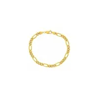 avenuedubijou bracelet maille alternée 1/3 or jaune 750/1000