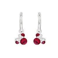 disney minnie mouse birthstone jewelry for women and girls, minnie mouse crystal hoop earrings