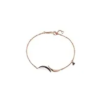 daesar bracelet 18k or rose bracelet femme diamant lune noire or rose bracelet chaîne longueur: 18cm
