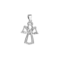 sofia milani - pendentif de collier en argent 925 - avec pierres de zircon - motif en forme d'ange - 60294