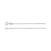 platine 1 mm – collier poli 45,7 cm sparkle-cut câble chaîne avec anneau à ressort