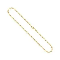 edelind chaîne maille gourmette large en or jaune 333/1000, 55 cm,2,6 mm avec fermoir mousqueton - cadeau original pour femme