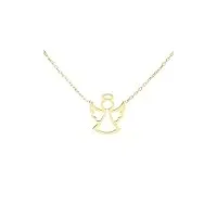 my gold collier ange véritable or jaune 375 or (9 carats) chaîne ange gardien 38cm chaîne ange milva l-01381-g601-ak10-f38cm