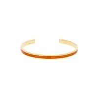 mes-bijoux.fr bracelet jonc ouvert corfou Émail orange finition dorée