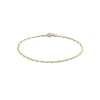 carissima gold - chaîne gourmette bracelet femme - or jaune 9k (375) oxyde de zirconium