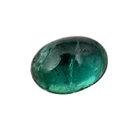 jaipur gems mart 3,75 carats de forme ovale naturel zambien émeraude verte pièce cabochan vert pour la fabrication de bijoux, boucle d'oreille émeraude, pierre précieuse de guérison