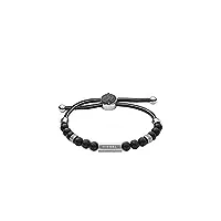 diesel bracelet pour hommes perles, 16.5cm-25cm bracelet noir semi-précieux, dx1151040