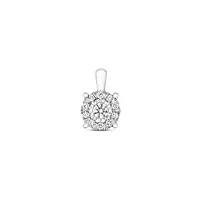 eds jewels pendentif femme or blanc 375/1000 et diamant brillant 0.19 carat gh - i1 wjs15842