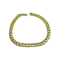 never say never bracelet en or jaune 18 carats pour homme de type barbe de 20,00 cm de long, 6,5 mm de large et 8,55 gr.