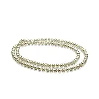 76,2 cm blanc 6–7 mm de qualité aa de culture d'eau douce collier de perles