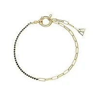 p d paola - bracelet en or black mirage - argent sterling 925 placage or 18k - bijoux pour femme