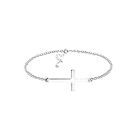 sofia milani - bracelet pour femmes en argent 925 - avec pendentif en forme de croix - 30177