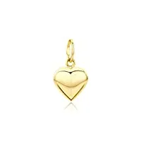 orovi femme, 14 kt / 585 or pendentif coeur en or jaune