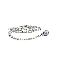 trollbeads fantasy tagfa-00056 collier avec perle de paon en argent sterling argenté/bleu longueur 60 cm, taille unique, argent, pas de gemme
