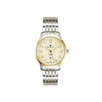 rené mouris 33mm automatique paire de montres pour femme | fidèle | bracelet en acier inoxydable à deux tons de couleur argentée et dorée