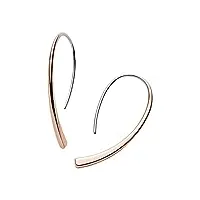 skagen boucles d'oreilles pour femmes kariana, hauteur : 3.2 mm longueur : 36.5 mm largeur : 1.8 mm boucles d'oreilles en acier inoxydable 2 tons, skj1212998