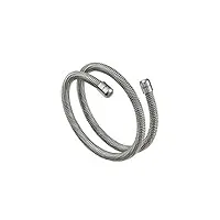 breil - new snake collection - bijou en acier inoxydable souple et polyvalent: bracelet pour hommes/unisex - 39 cm long - couleur acier satiné - tj2790