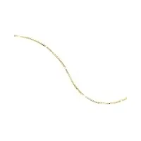 lucchetta - chaîne en or jaune effet diamanteé 45 cm, collier venetienne pour femme fille en or 14 carats sans pendentif