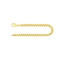 edelind bracelet chaîne gourmette en or jaune 333/1000 19 cm,4,7 mm avec fermoir mousqueton - bijoux pour homme