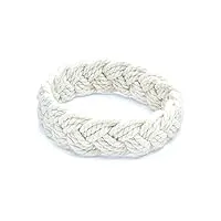 world end imports bracelet nœud marin en coton blanc, small, coton, sans pierre précieuse