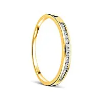 orovi bague de fiançailles pour femme - or jaune 18 carats (750) - diamant 0,10 carat, dorée