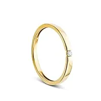 orovi bague de fiançailles pour femme en or jaune 9 carats (375) avec diamants 0,03 carat, doré