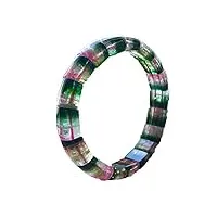 zhibo tourmaline deux perles de baril de pastèque couleur près de verre bracelet naturel c