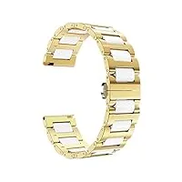 binlun bracelet de montre de remplacement pour femme en acier inoxydable et bracelet en céramique pour femme, bracelet poli