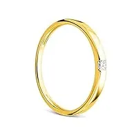 orovi bague pour femme en or blanc ou or jaune 0.06 ct solitaire diamant bague de fiançailles 18 carats (750) et diamant brillant, doré, diamant