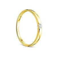 orovi bague pour femme en or blanc ou or jaune 0.05 ct solitaire diamant bague de fiançailles 18 carats (750) et diamant brillant, doré, diamant