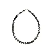 france minéraux - collier tourmaline noire - pierres boules 10mm, 78 cm - collier opéra, fermoir or