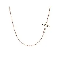 ever faith collier femme forme croix délicat argent 925 bijou style simple mariage cadeau or rose