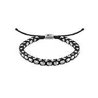 tommy hilfiger jewelry bracelet pour homme en cordon et chaîne noir - 2790182