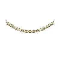 carissima gold collier pour femme, avec chaîne maille byzantine carrée en or jaune 9ct (375) - 46 cm