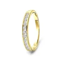 miore bague pour femmes bague éternité avec diamants 0.33 ct anneau en or jaune 14 carat / 585 or, bijou avec diamants et brillants