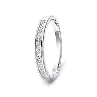 miore bague pour femmes bague éternité avec diamants 0.33 ct anneau en or blanc 14 carat / 585 or, bijou avec diamants et brillants