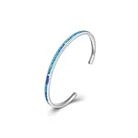 winnicaca bracelet jonc pour femme en argent 925 opale bijoux cadeau