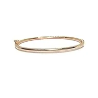 never say never bracelet rigide pour femme en or 18 carats de 62 mm de diamètre intérieur (taille normale) et 3 mm de largeur. rose