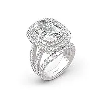 jeulia 11.6 ct double halo bagues de fiançailles en argent sterling bagues avec diamant solitaire pour femmes anniversaire mariage engagement (53)