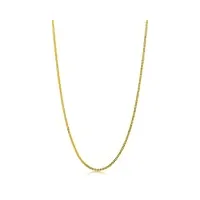 miore collier femmes chaîne gourmette en or jaune 14 carat / 585 or, longueur 45 cm bijoux