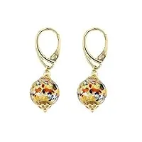 venetiaurum boucles d'oreilles pour femme en argent 925, avec perles en verre original de murano, fabriquées en italie, certifiées