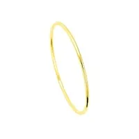 bracelet jonc or massif 18 carats jaune - fil rond 1,5mm - luckyonebijoux.com