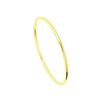 bracelet jonc - or 750 massif jaune - fil rond 2mm diamètre 60mm - luckyonebijoux.com