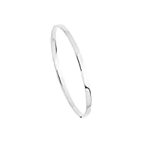bracelet jonc rectangle - or blanc - fil de 3mm ouvrant - luckyonebijoux.com