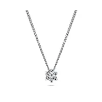 miore - collier femme - or blanc 375/1000 0.07 ct solitaire diamant - pendentif lapin - or blanc 375/1000 - longueur 45 cm